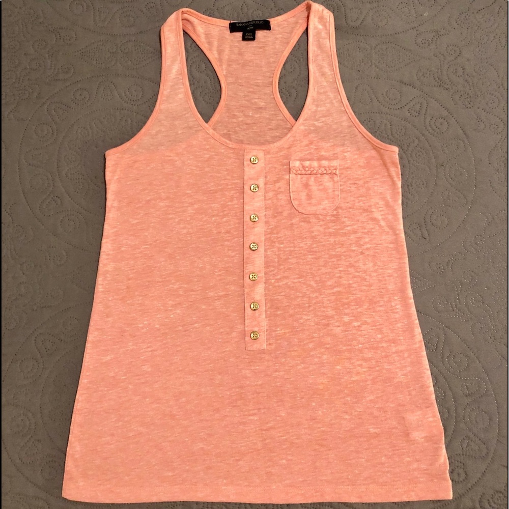Banana Republic racerback tank top- pink melange